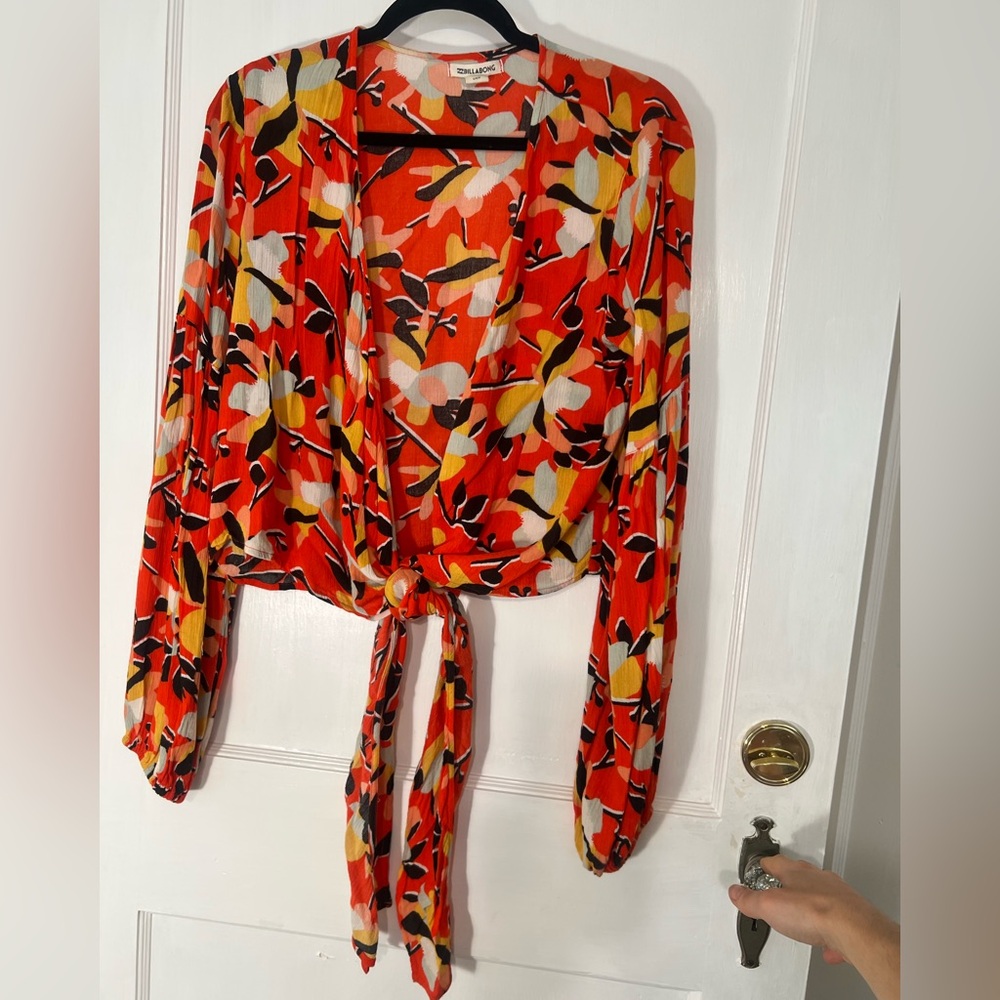 Billabong Floral Wrap Crop Top